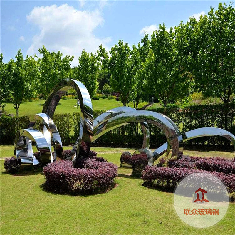 不銹鋼雕塑定制大型鐵藝圓環(huán)金屬戶(hù)外學(xué)校園林發(fā)光景觀裝飾品擺件