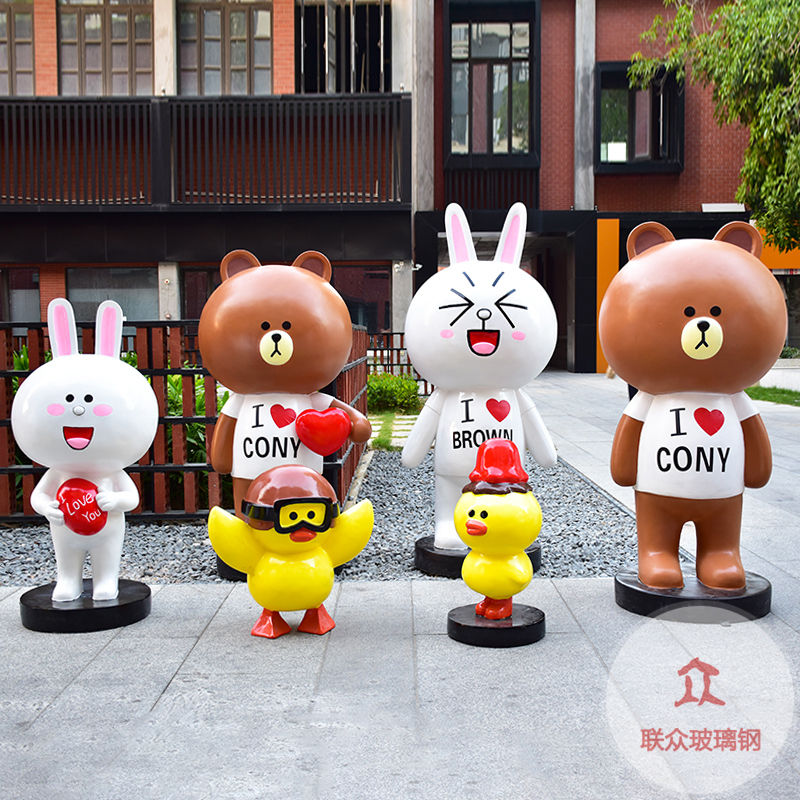 玻璃鋼卡通雕塑造型的需要經(jīng)歷哪些色彩處理流程？