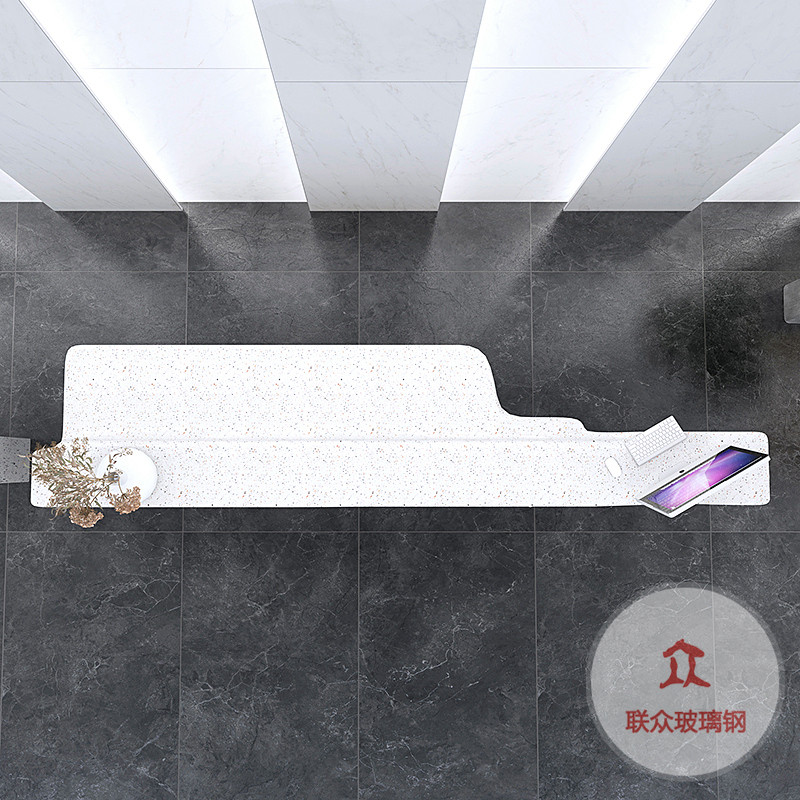 異形玻璃鋼烤漆前臺現(xiàn)代公司大堂接待臺售樓部服務臺吧臺定制創(chuàng)意