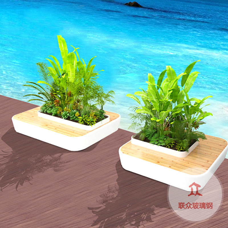 大型戶外玻璃鋼樹池坐凳公園商場小區(qū)休閑座椅玻璃鋼樹池坐凳雕塑