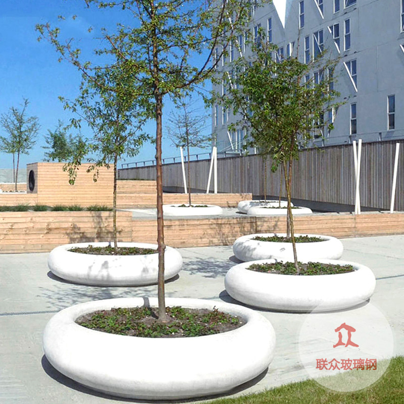 玻璃鋼坐椅戶外樹池公園彩繪長條坐凳公園座椅商場休閑玻璃鋼坐凳